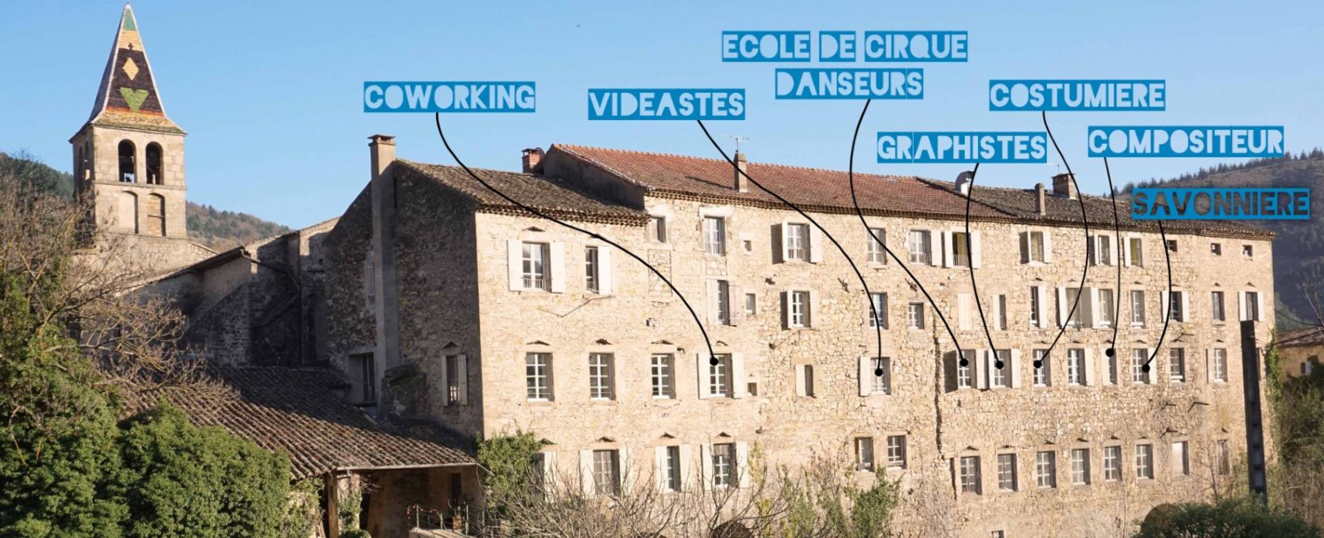 Le Vesseaux mère, a coworking space in the Ardèche